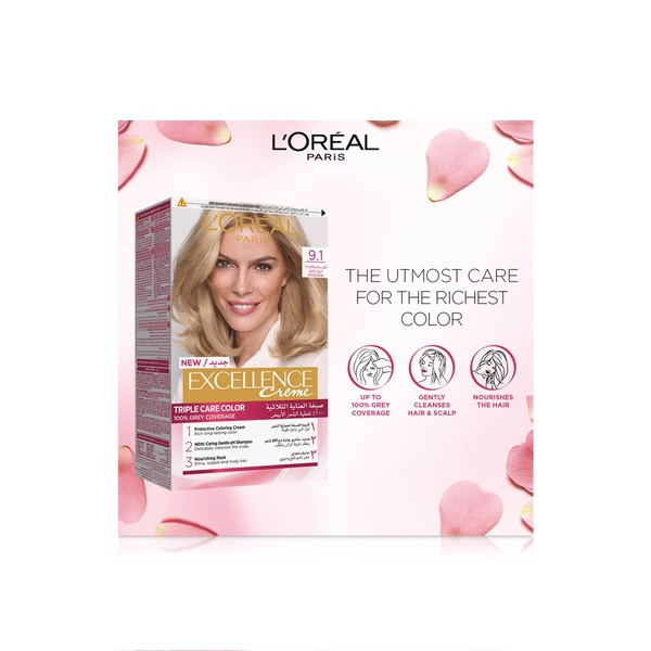 L'oreal Paris Excellence Creme Permanent Hair Colour 9.1 Very Light Ash Blonde