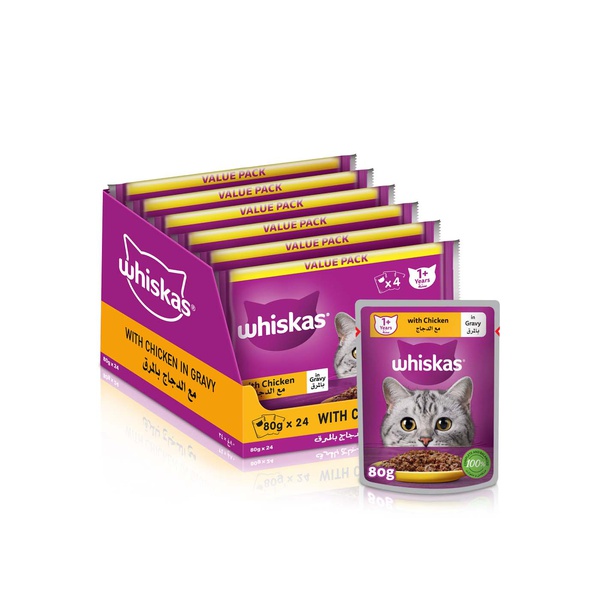 Whiskas Chicken Wet Cat Food 80g 12 Pack