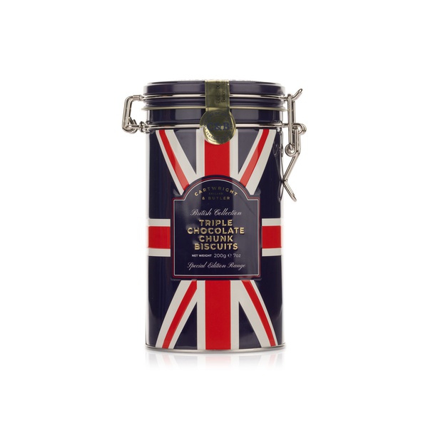 Cartwright & Butler Triple Chocolate Chunk Biscuits British Gift Tin 200g