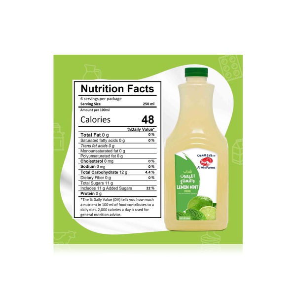 Al Ain Farms Lemon Mint Drink 1.5 litre