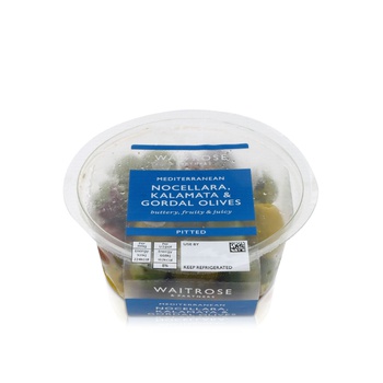 Waitrose Mediterranean Nocellara Kalamata and Gordal Olives 145g