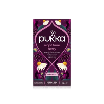 Pukka Organic Night Time Tea Sachets with Chamomile, Blackberry & Blackcurrant x 20 32g
