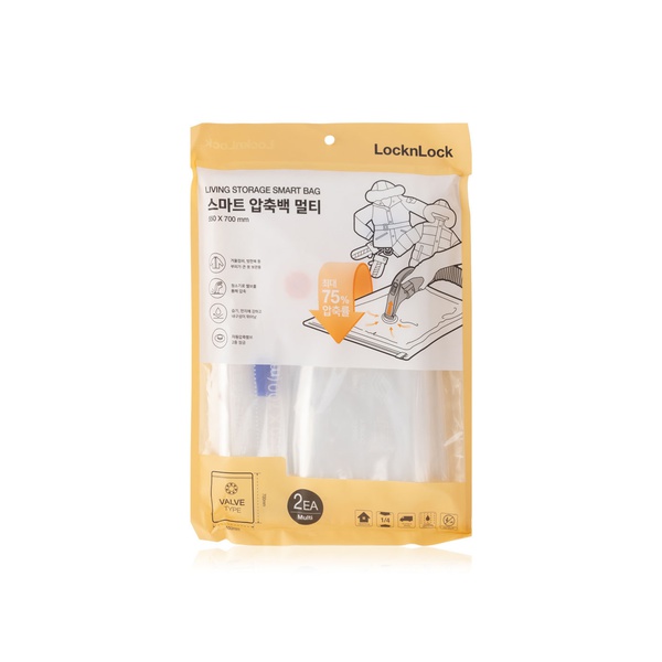 Lock & Lock Living Storage Smart Bag Valve Type Multi 55 x 70cm 2 Pack