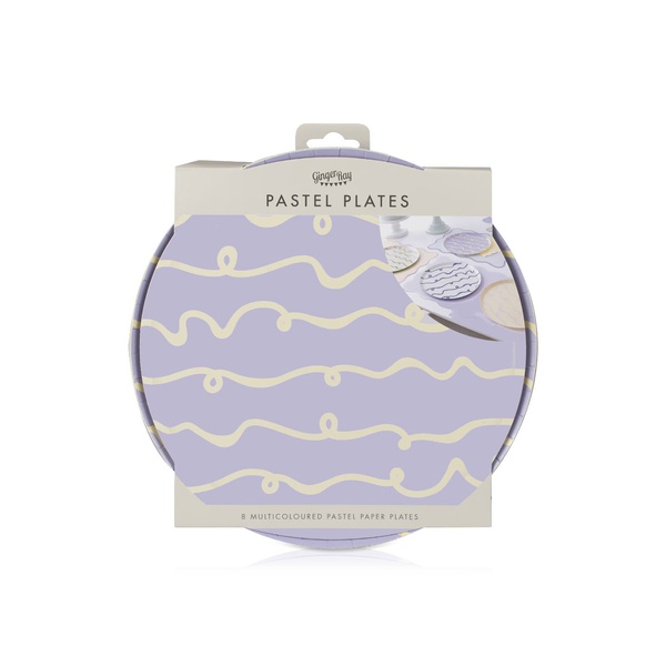 Ginger Ray Pastel Wave Paper Plates x 8