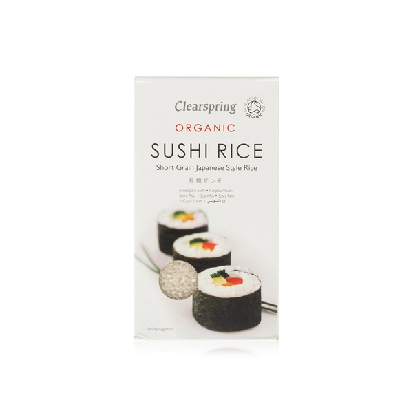 Buy Clearspring organic sushi rice short grain Japanese style rice 500g in UAE