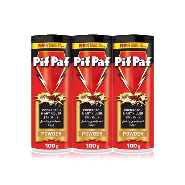 Pif Paf Cockroach & Ant Killer Powder 100g x 3