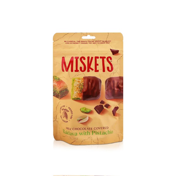 Miskets Milk Chocolate Covered Baklava with Pistachio 80g