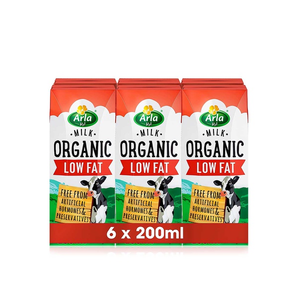 Arla Organic low fat milk 6x200ml