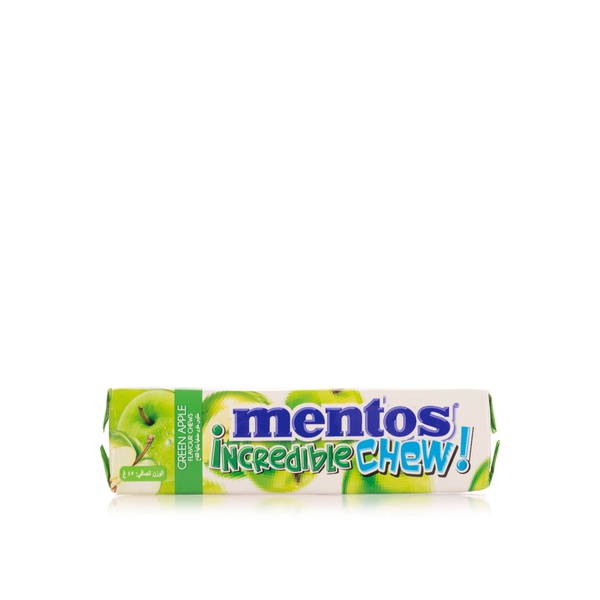 Buy Mentos incredible chew green apple 45g in UAE