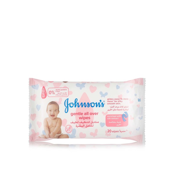 اشتري Johnsons Gentle All Over baby wipes x20 في الامارات