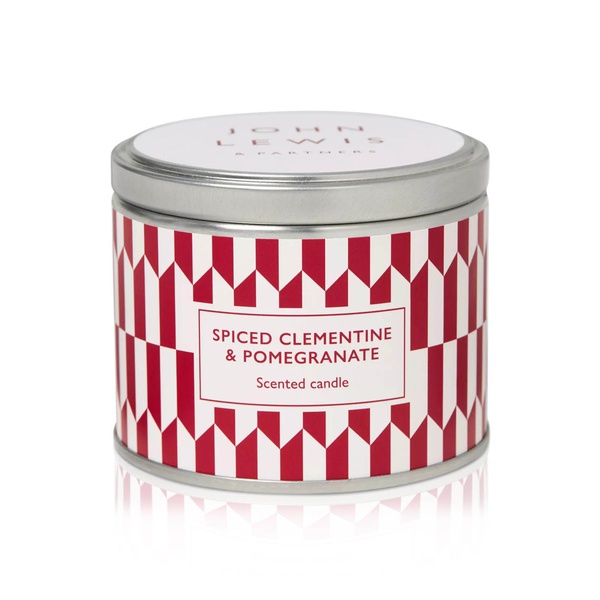 John Lewis Spiced Clementine & Pomegranate Candle Tin 147g