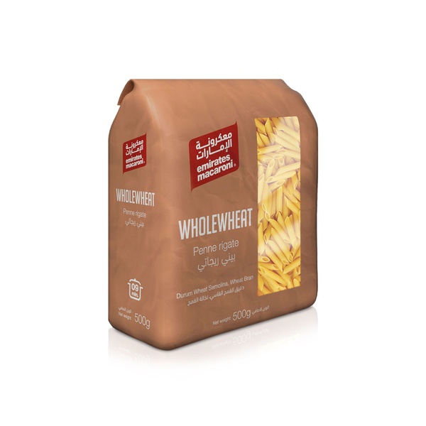 Emirates Macaroni Wholewheat Penne Rigate 500g