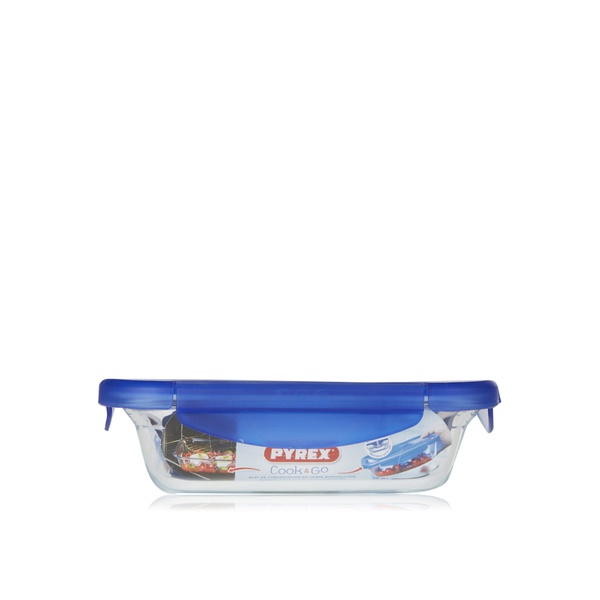Pyrex Cook and Go Rectangular Dish with Lid 0.8 litre