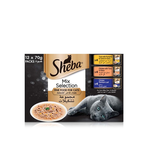 Sheba Chicken with Tuna in Gravy Cat Food 12 Pack