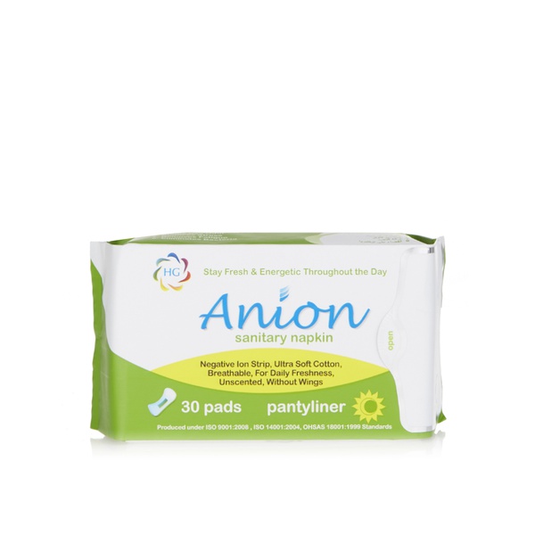 Health Gate Anion Sanitary Napkin Pantyliner 30s