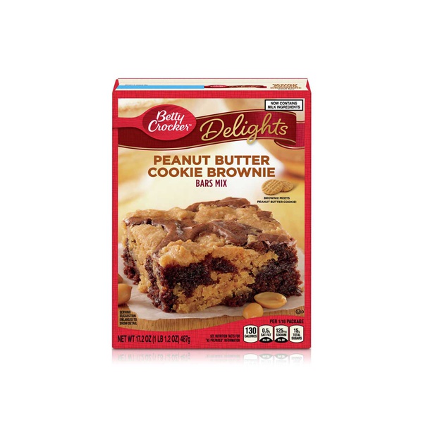 Betty Crocker Peanut Butter Cookie Brownie Bars Mix 487g