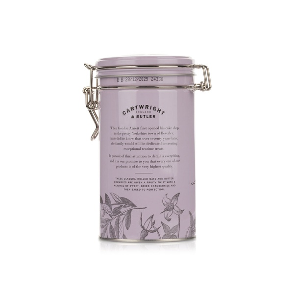 Cartwright & Butler Cranberry and Rolled Oat Crumbles Tin 200g