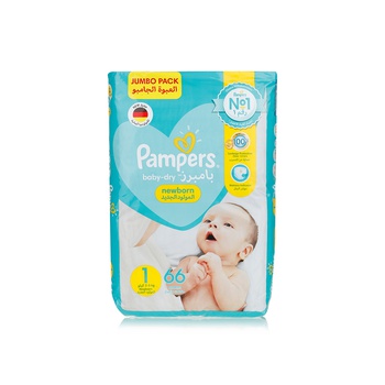 Pampers Baby Dry New Baby Nappies Size 1 x 66