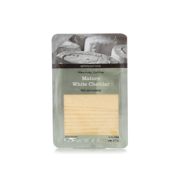Spinneysfood Mature White Cheddar Sliced 200g