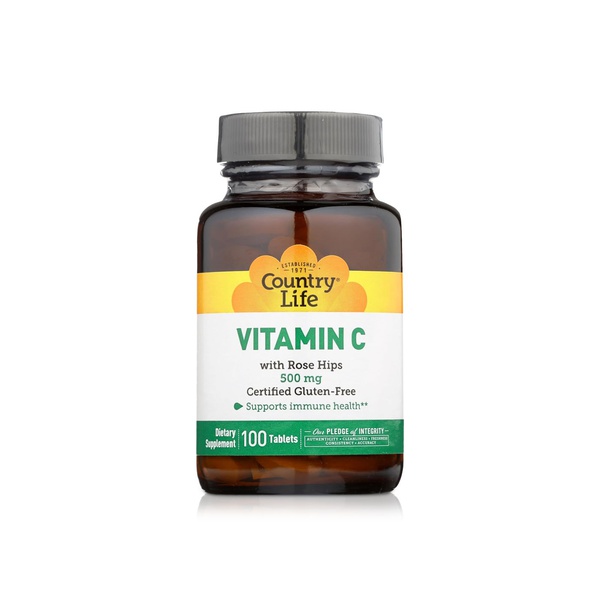 Country Life Vitamin C with Rose Hips 500mg Tablets x 100