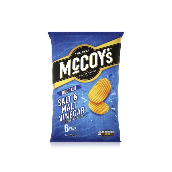 The Real Mccoy's Salt and Malt Vinegar Crisps 25g x 6