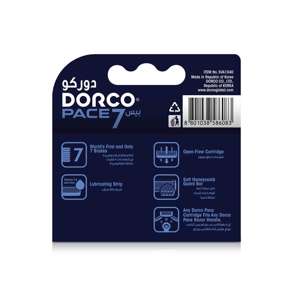 Dorco pace 7 men razor blade cartridges 4 pack - Spinneys UAE