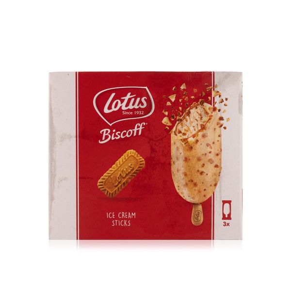 Lotus biscoff white chocolate ice cream sticks 3x90ml Spinneys UAE