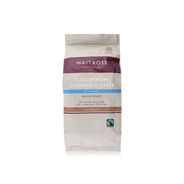 Waitrose Decaffeinated Colombian Ground Coffee 227g
