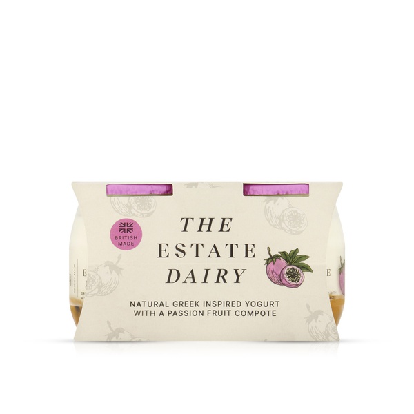 The Estate Dairy Natural Greek Inspired Yogurt with Passion Fruit Compote 250g