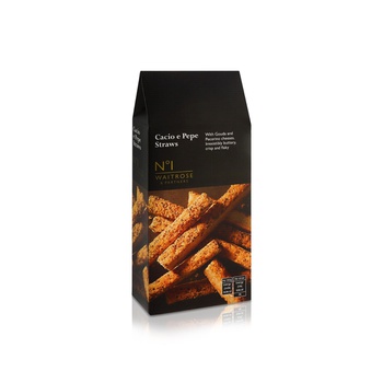 Waitrose No.1 Pecorino and Black Pepper Straws 75g