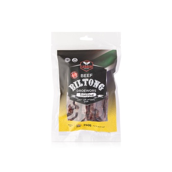 Lekker Beef Droewors Biltong Traditional 250g