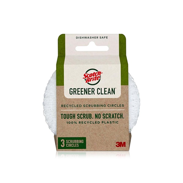 Scotch‑Brite Greener Clean Recycled Scrubbing Circles x 3
