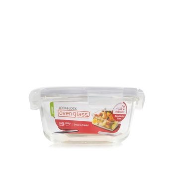 Lock & Lock Heat Resistant Glass Round Container 380ml
