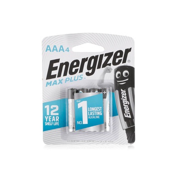 Energizer Max Plus Alkaline AAA Batteries x 4