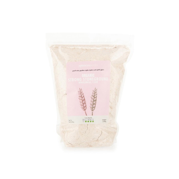 Buy Spinneysfood Organic Strong Stoneground Wholemeal Flour 1500g in UAE