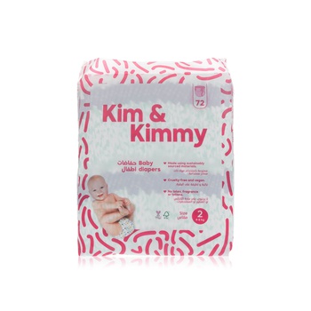 Kim & Kimmy - Size 2 Diapers (4 - 8kg, Qty 72)