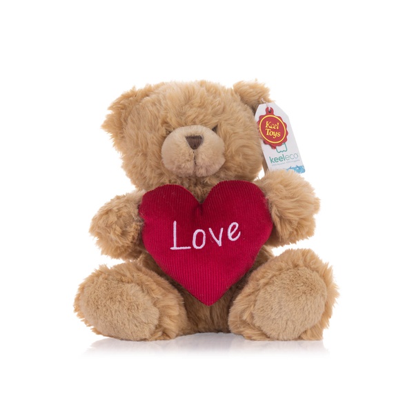 Keel Toys Harry Bear with Heart Brown 25cm