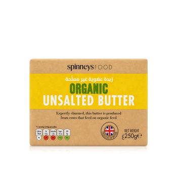 Spinneysfood Organic Unsalted Butter 250g