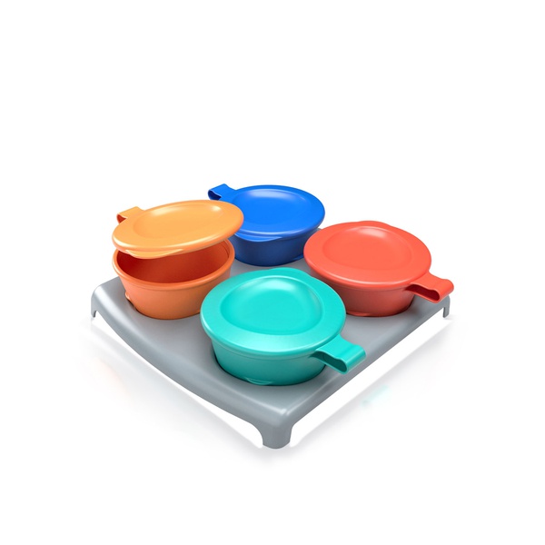 Tommee Tippee Explora Pop Up Freezer Pots and Tray 4+ Months x 4