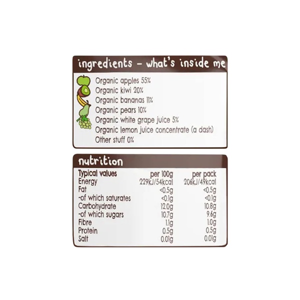 Ella's Kitchen Organic the Green One Fruit Smoothie 6+ Months 450g