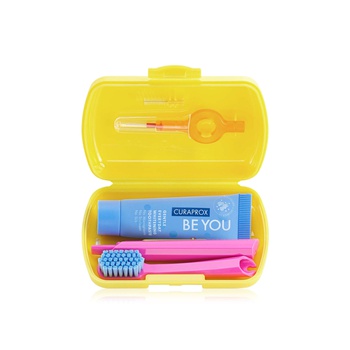 Curaprox Travel Set Dental Kit in Yellow