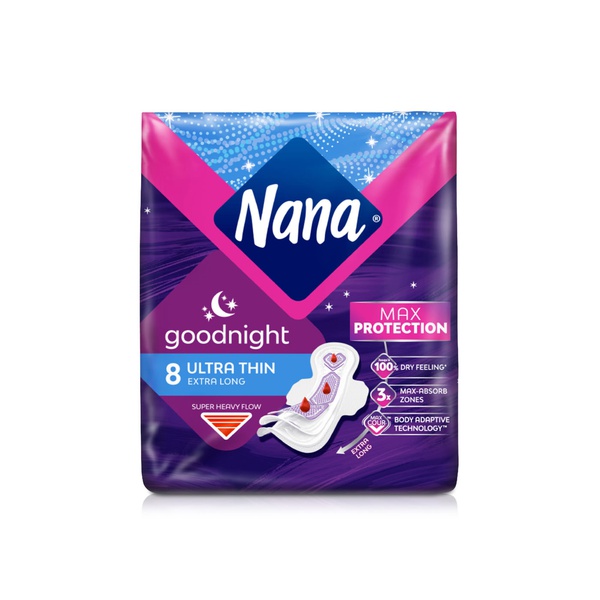 Nana Goodnight Ultra Thin Large Sanitary Pads with Wings x 8