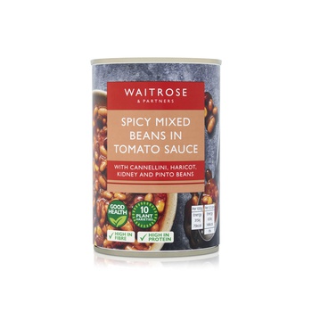 Waitrose Spicy Mixed Beans in Tomato Sauce 400g