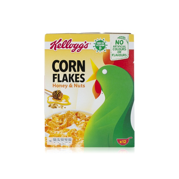 اشتري Kelloggs Corn Flakes honey & nuts 375g في الامارات