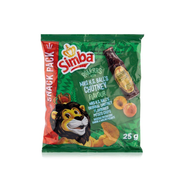 Simba Mrs H S Ball S Original Chutney Flavoured Potato Chips 25g Spinneys Uae