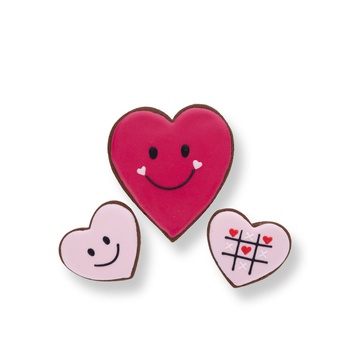 Valentine's Chocolate Smiley Heart, Hugs and Kisses Cookies 182g