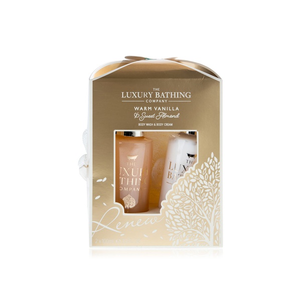 Buy The Luxury Bathing Company warm vanilla & sweet almond body wash and body cream set in UAE