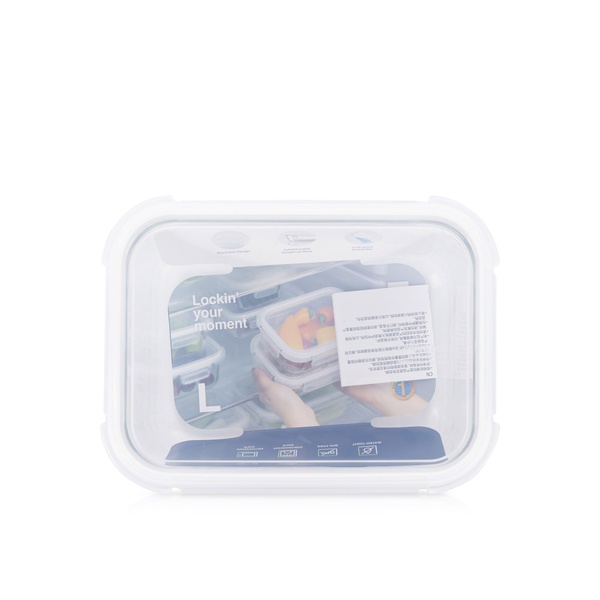 Lock & Lock Limited Edition Rectangle Glass Storage Container 1040ml