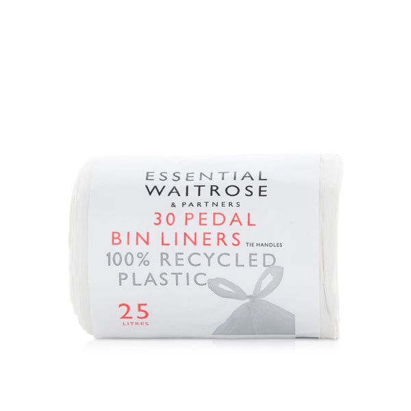 Buy Waitrose essential pedal bin liners 25L 30s in UAE