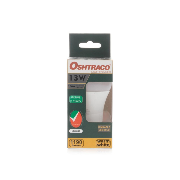 Buy Oshtraco LED Bulb Dimmable 13w Warm White in UAE